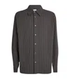 Agolde Stripe Oversized Shirt In Gray