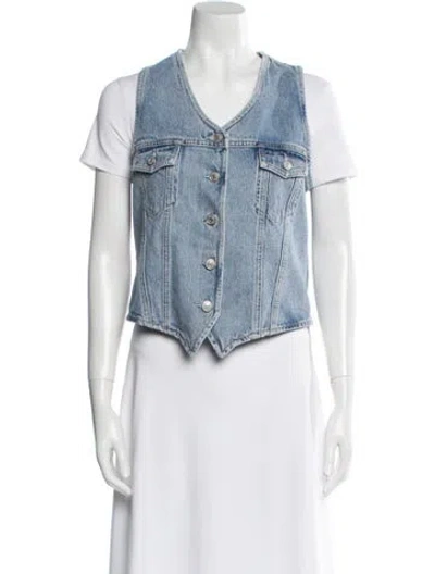 Pre-owned Agolde Striped Vest In Blue