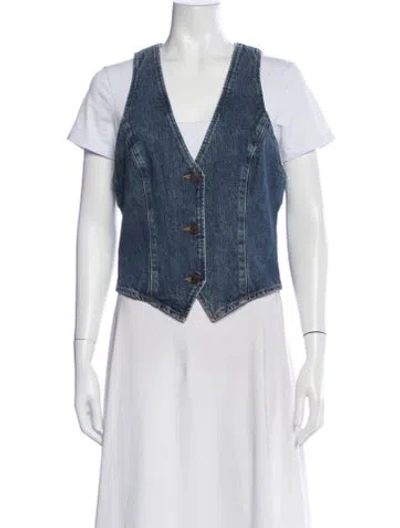 Pre-owned Agolde Striped Vest In Blue