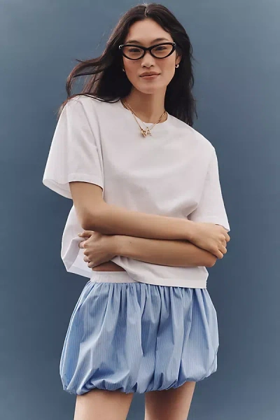 Agolde Sulma Drop-shoulder Tee In White