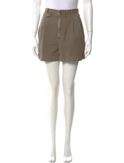 Pre-owned Agolde Supima Cotton Mini Shorts In Neutral