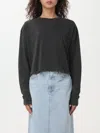 Agolde Mason Crop Long Sleeve Tee In Green