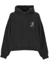 Agolde Long-sleeved Hooded Sweatshirt In Black