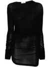Agolde Tania Twist T-shirt In Black