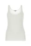 Agolde White Stretch Modal Blend Zane Tank Top