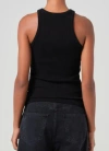 Agolde 'rayne Tank' Black Cotton-blend Top