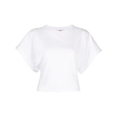 Agolde Britt Dolman-sleeve Cotton T-shirt In White