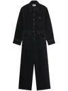 Agolde Long Sleeved Denim Tane Jumpsuit In Black