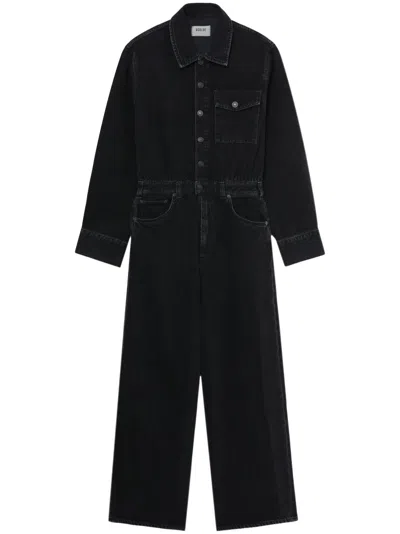 Agolde Denim Tane Jumpsuit In Black