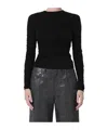 Agolde Tania Ruched Stretch-jersey Top In Black