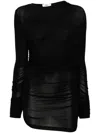 Agolde Tania Twist T-shirt In Black