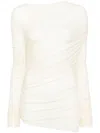 Agolde Tania Twist T-shirt In Neutrals