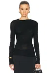 Agolde Tania Twist Tee In Black