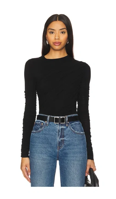 Agolde Tania Twist Tee In Black