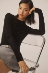 Agolde Tania Twist Tee In Black