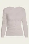 Agolde Tania Twist Tee In Dolphin