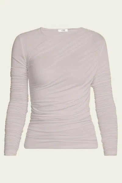 Agolde Tania Twist Tee In Dolphin In Pink