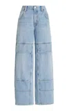 Agolde Tanis High-rise Wide-leg Jeans In Multi