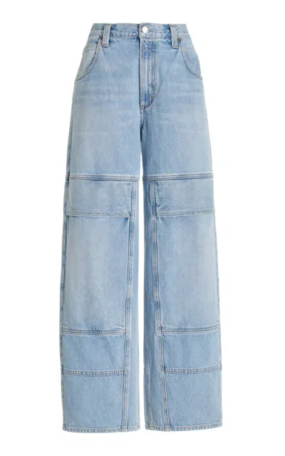 Agolde Tanis Denim Utility Pants In Conflict (pale Ind)