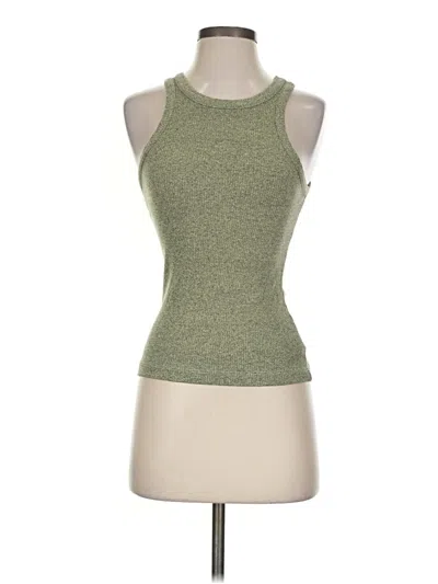 Pre-owned Agolde Tank Top Green Halter Neckline Tops