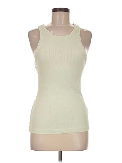 Pre-owned Agolde Tank Top Ivory Halter Neckline Tops
