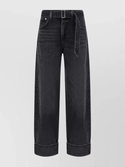 AGOLDE TAPERED CUFFED JEANS BELTED WAIST