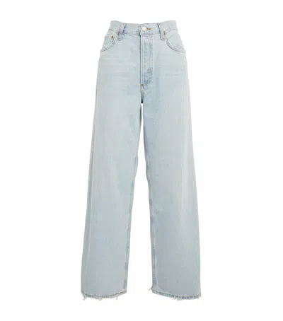 Agolde Lex Low Slung Baggy Jean In Reach In Blue