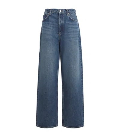 Agolde The Low-slung Baggy Jeans In Blue
