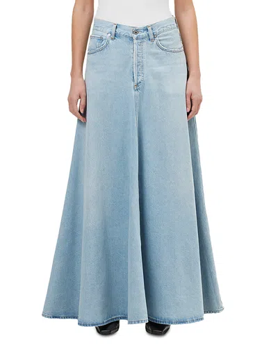 Agolde The Odin Denim Maxi Skirt In Lost