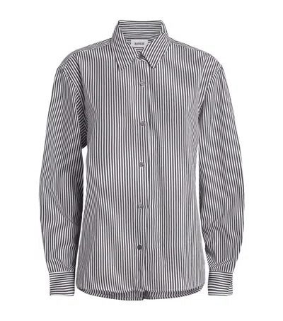 Agolde Theo Denim Shirt In Gray
