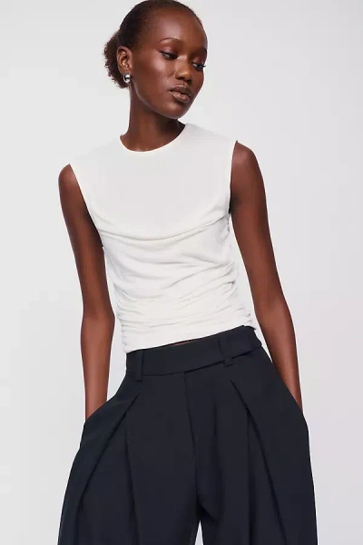 Agolde Theodore Cashmere Blend Tank Top In White