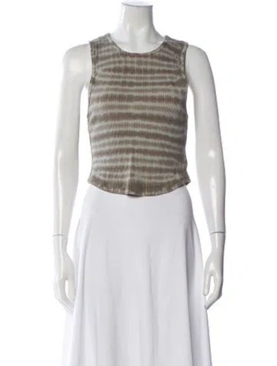 Pre-owned Agolde Tie-dye Print Crew Neck Crop Top In Multi