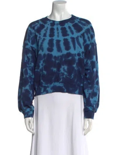 Pre-owned Agolde Tie-dye Print Crew Neck Sweater In Blue