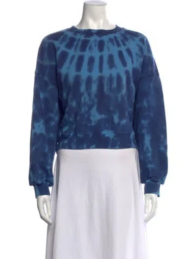 Pre-owned Agolde Tie-dye Print Crew Neck Sweatshirt In Blue