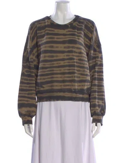 Pre-owned Agolde Tie-dye Print Crew Neck Sweatshirt In Multi