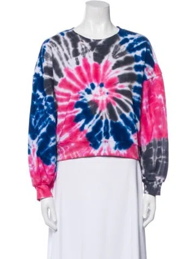 Pre-owned Agolde Tie-dye Print Crew Neck Sweatshirt In Pink