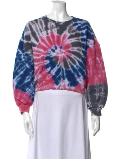 Pre-owned Agolde Tie-dye Print Crew Neck Sweatshirt In Pink
