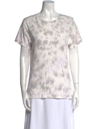 Pre-owned Agolde Tie-dye Print Crew Neck T-shirt In White