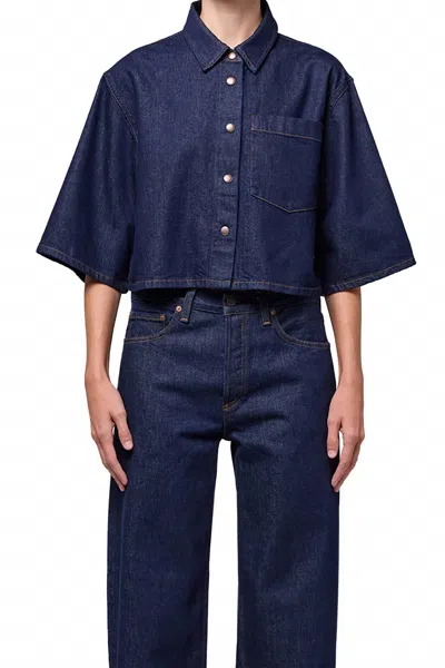 Agolde Tomine Buttondown Shirt In Rinse In Blue