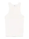 Agolde Rayne Ribbed-knit Tank Top In Grey