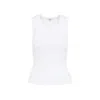 Agolde Poppy Ribbed Tank Top Round Neck In White