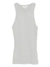 Agolde Ribbed Tank Top In Gray