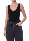 Agolde Tora Tank Bodysuit In Black