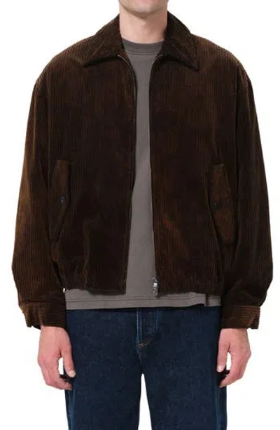 Agolde Cord Torres Jacket In Brown