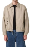 Agolde Torres Cotton-blend Twill Jacket In Khaki (light Tan)