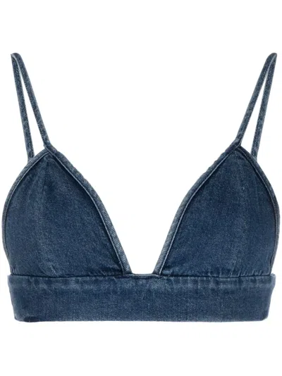 Agolde Sleeveless Bra In Blue