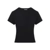 Agolde Adine Crew Neck Short Sleeve T-shirt In Black