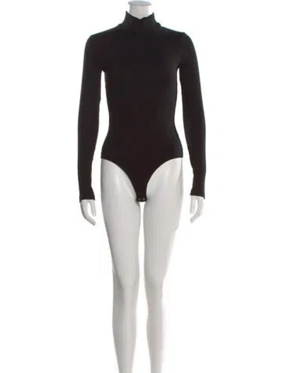 Pre-owned Agolde Turtleneck Long Sleeve Bodysuit In Black