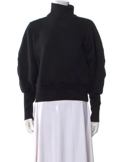 Pre-owned Agolde Turtleneck Long Sleeve Sweatshirt In Black