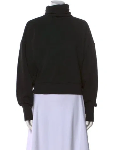 Pre-owned Agolde Turtleneck Long Sleeve Sweatshirt In Black